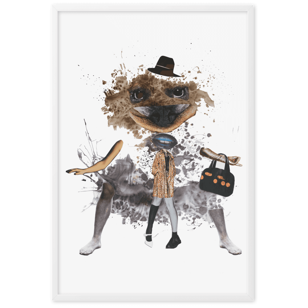 Bag, framed collage by Ulla Leigh