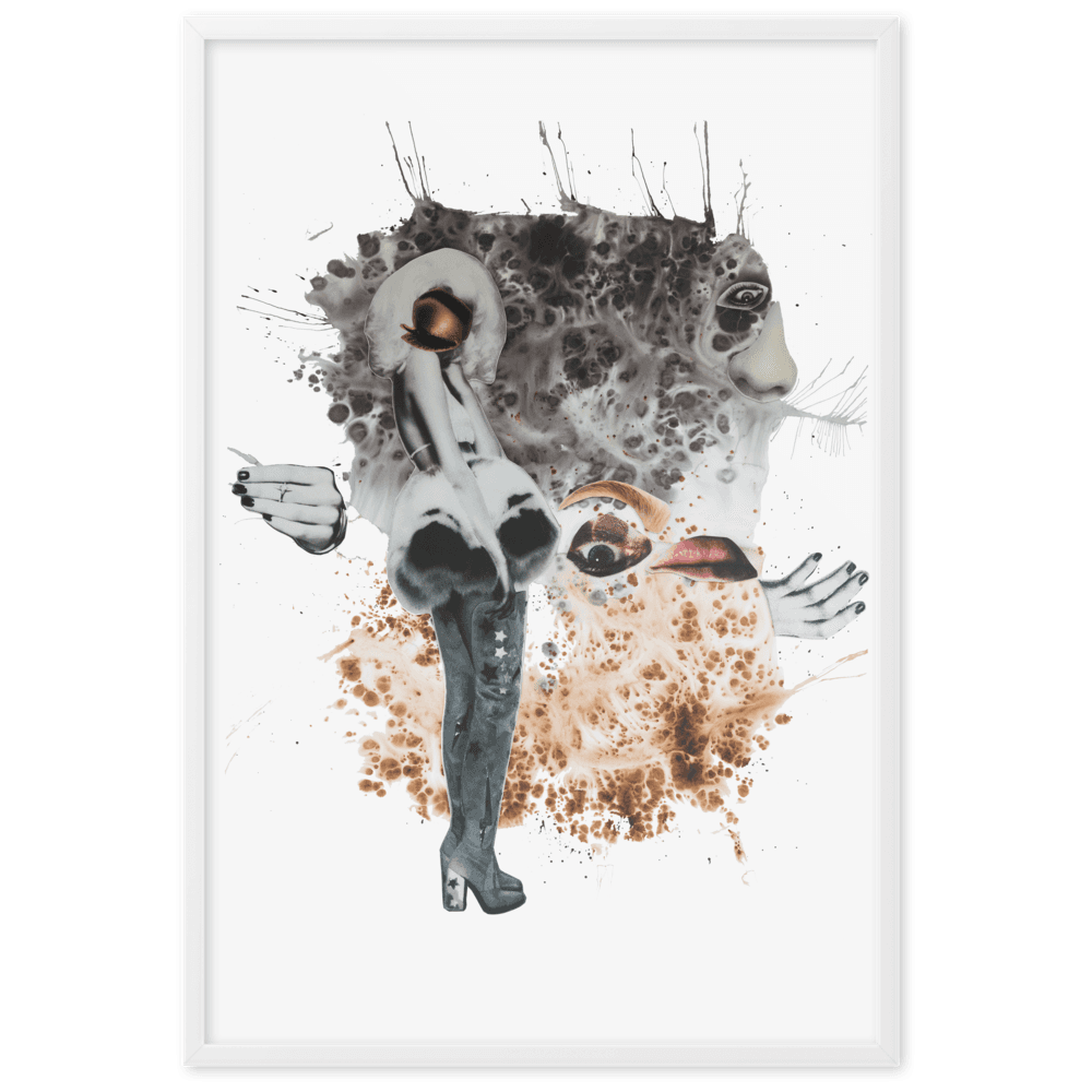 Blond, framed collage by Ulla Leigh