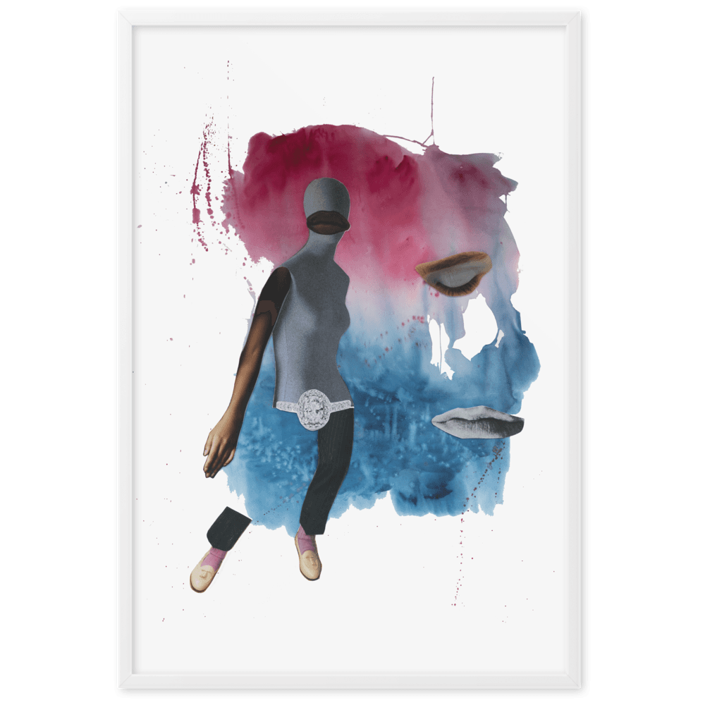 Diamond, framed collage by Ulla Leigh