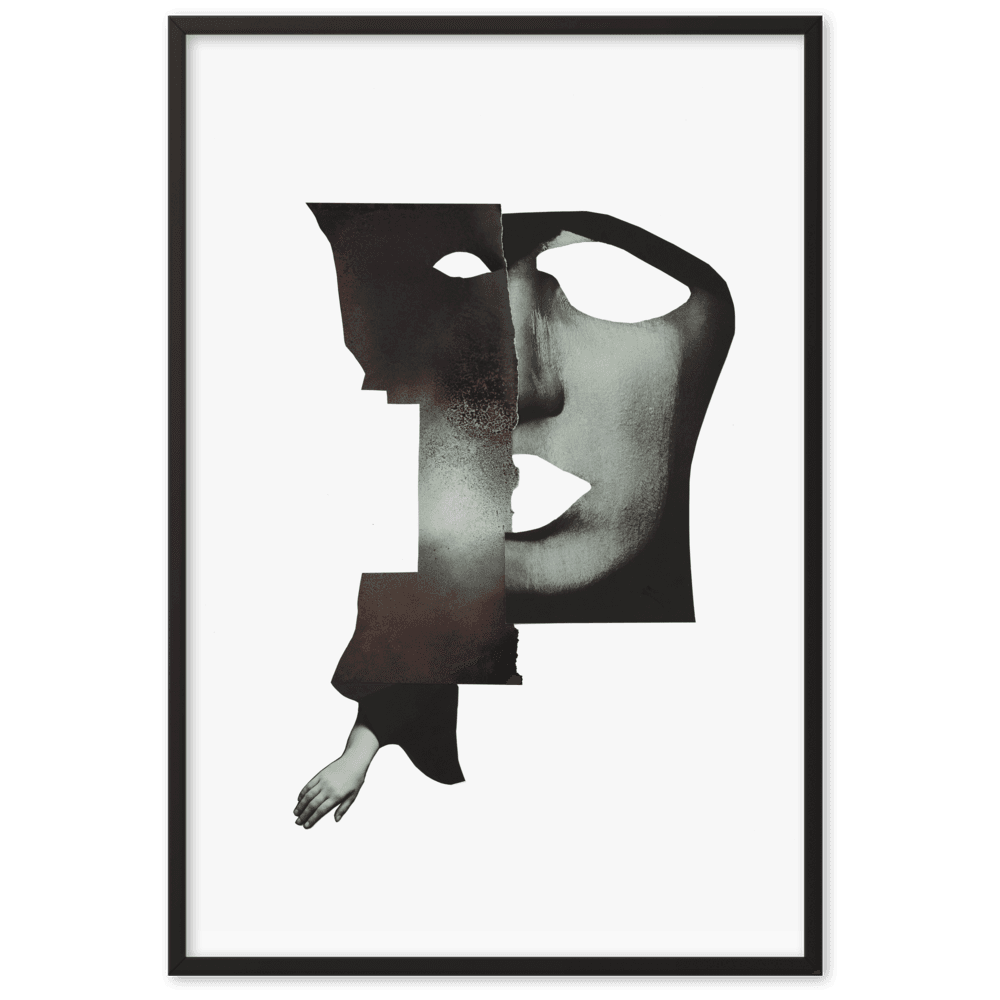 Hand, framed collage by Ulla Leigh