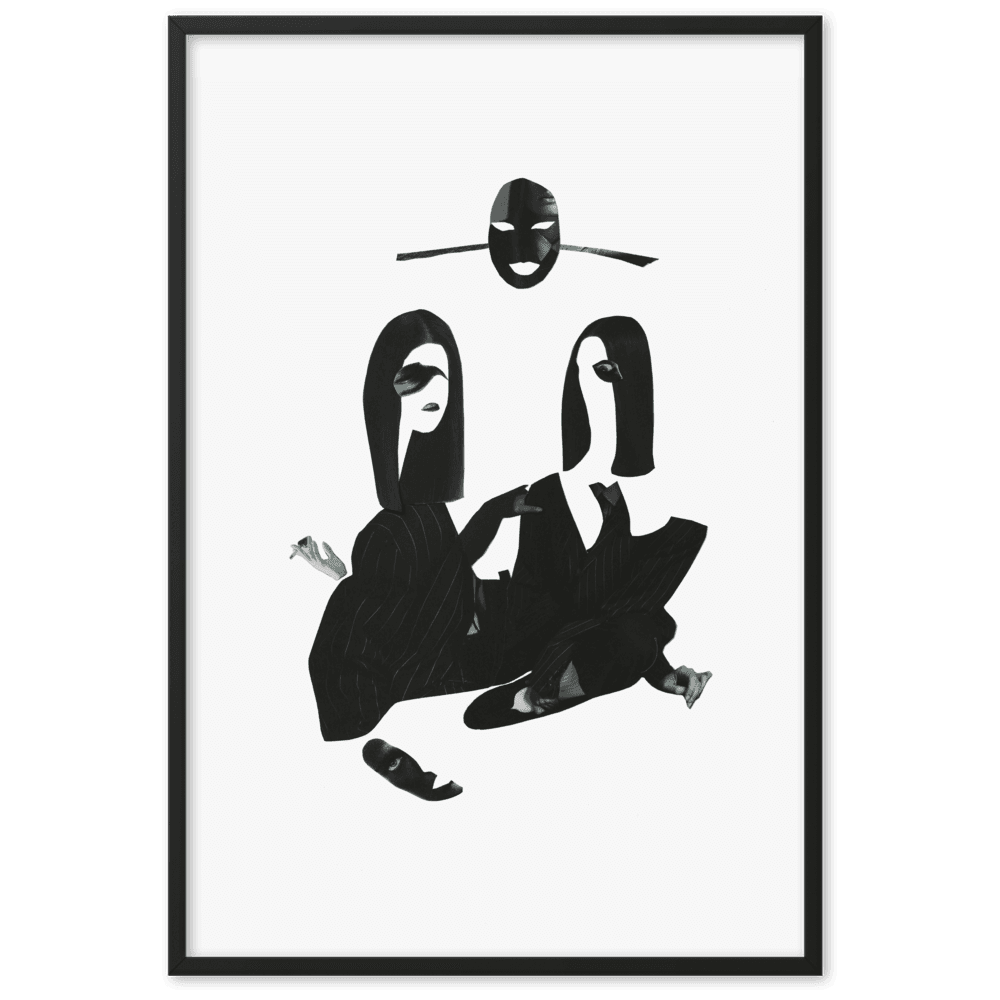 Swing, framed collage by Ulla Leigh