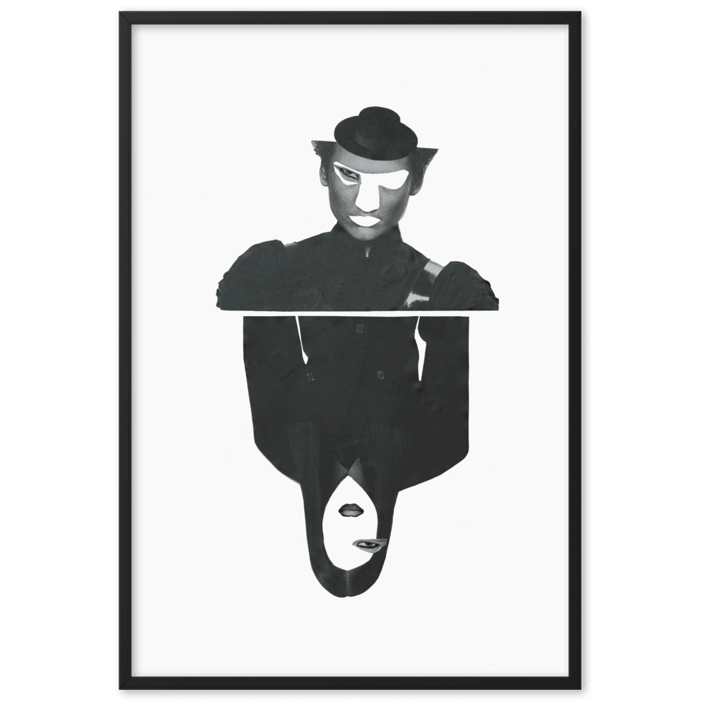 Theater, framed collage by Ulla Leigh